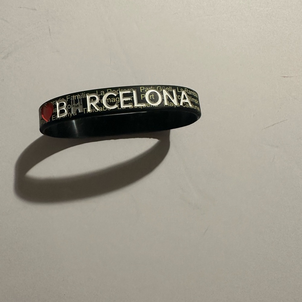 Black Authentic Barcelona Bracelet Spain 🇪🇸 Unisex For Men and Women